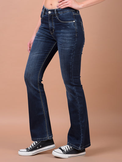 Blue Bootcut Jeans