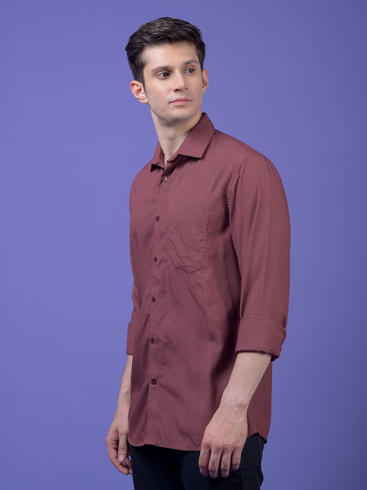 Maroon Linen Shirt