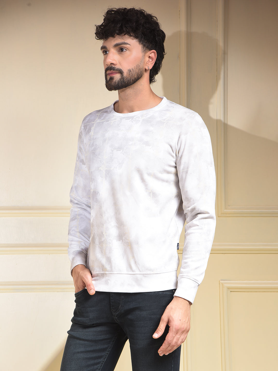 Off White Printed Sweatshirt