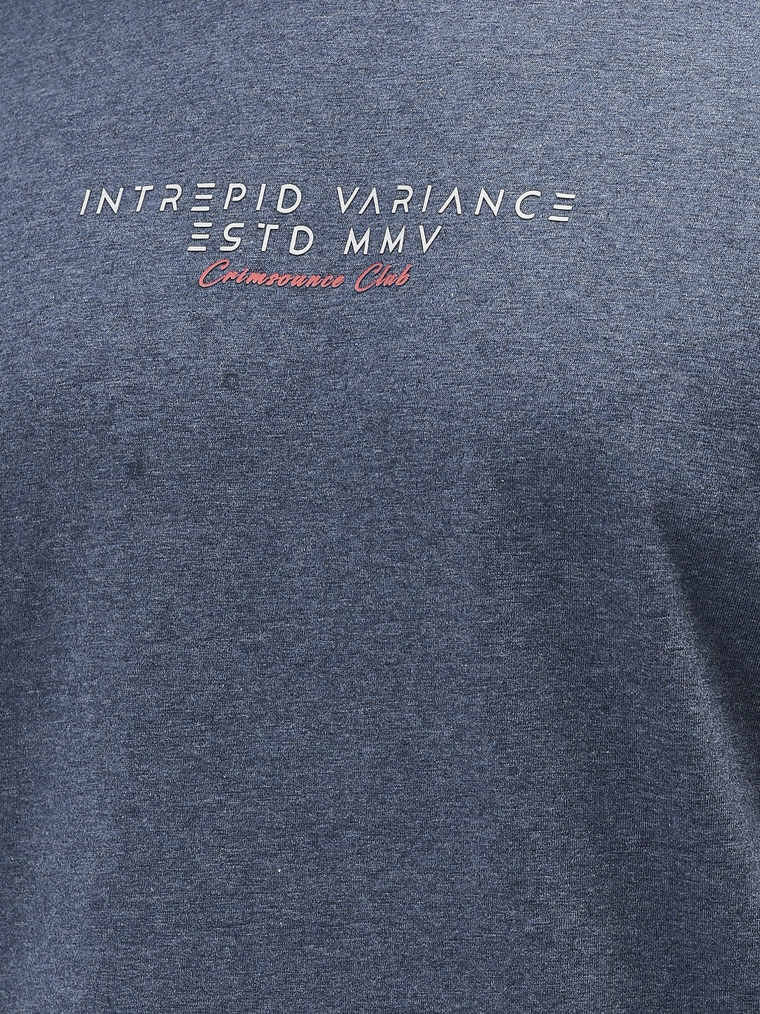 Blue Typographic Print T-Shirt