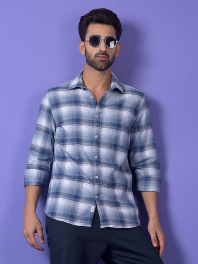 Grey Checked 100% Cotton Shirt