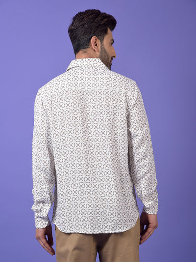 Grey Printed Shirt