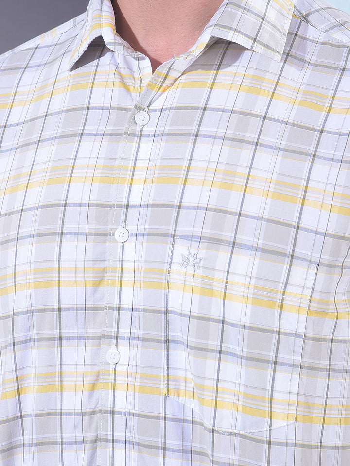 Grey Checked 100% Cotton Shirt