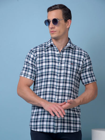 Green Checked 100% Cotton Shirt