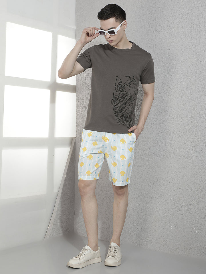 Grey Graphic Printed T-Shirt