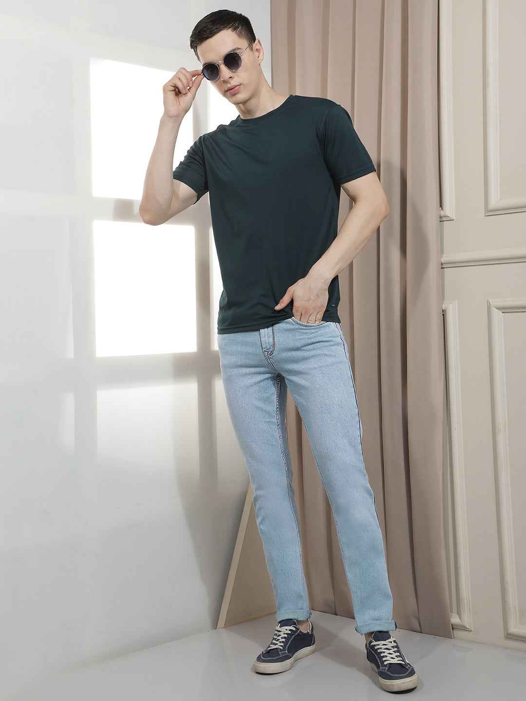 Deep Ocean Blue Basic T-Shirt