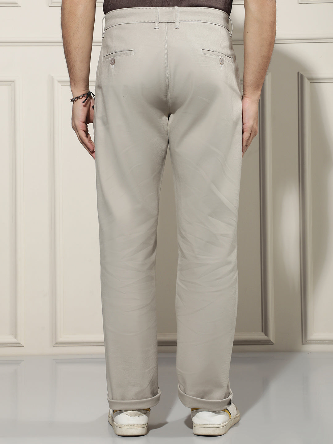 Modern Dune Khaki Straight Trousers