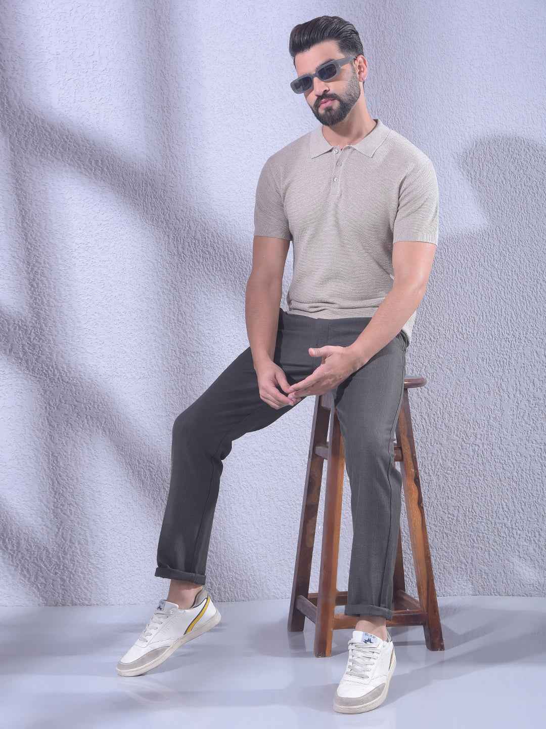 Creamy Beige Classic Polo T-Shirt