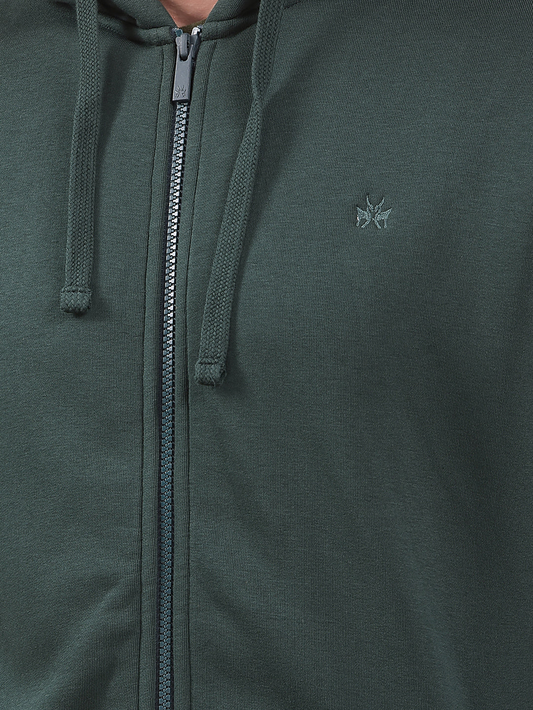 Green Hooded Neck Sweatshirt