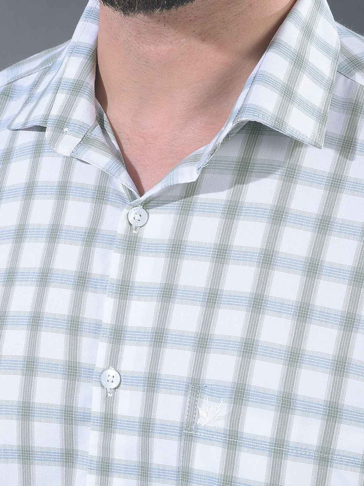 rendy Olive Green Cotton Blend Shirt