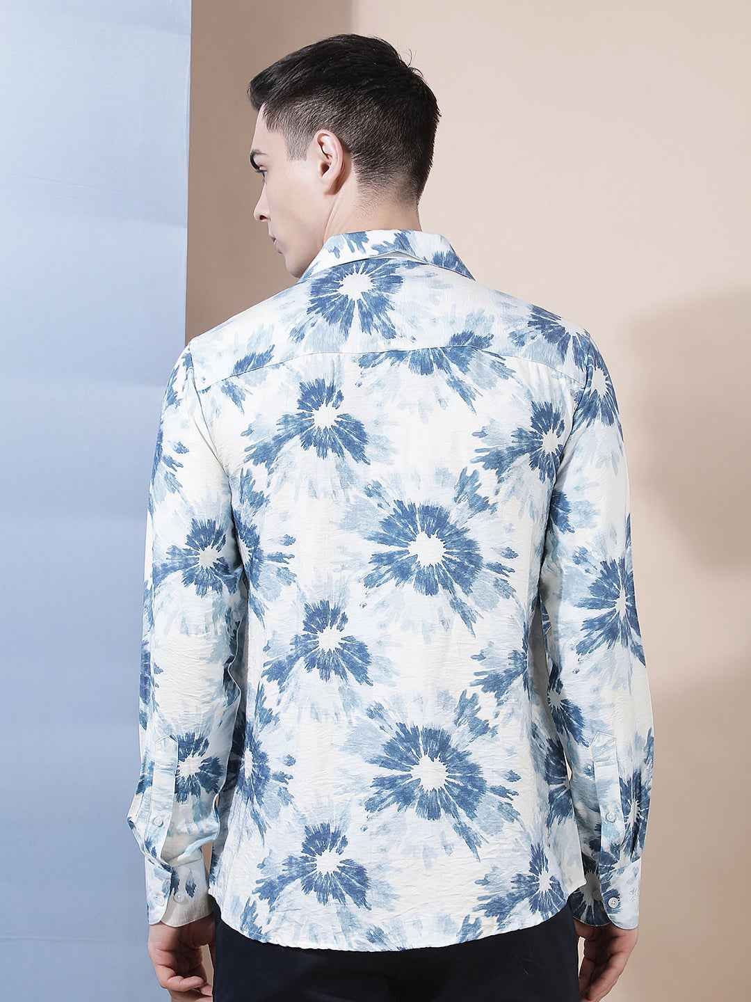 Blue Abstract Print Shirt
