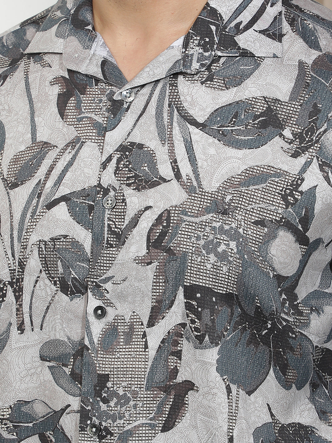 Multi-Color Floral Print Shirt