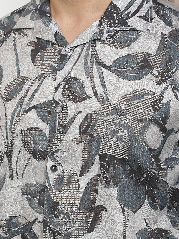 Multi-Color Floral Print Shirt