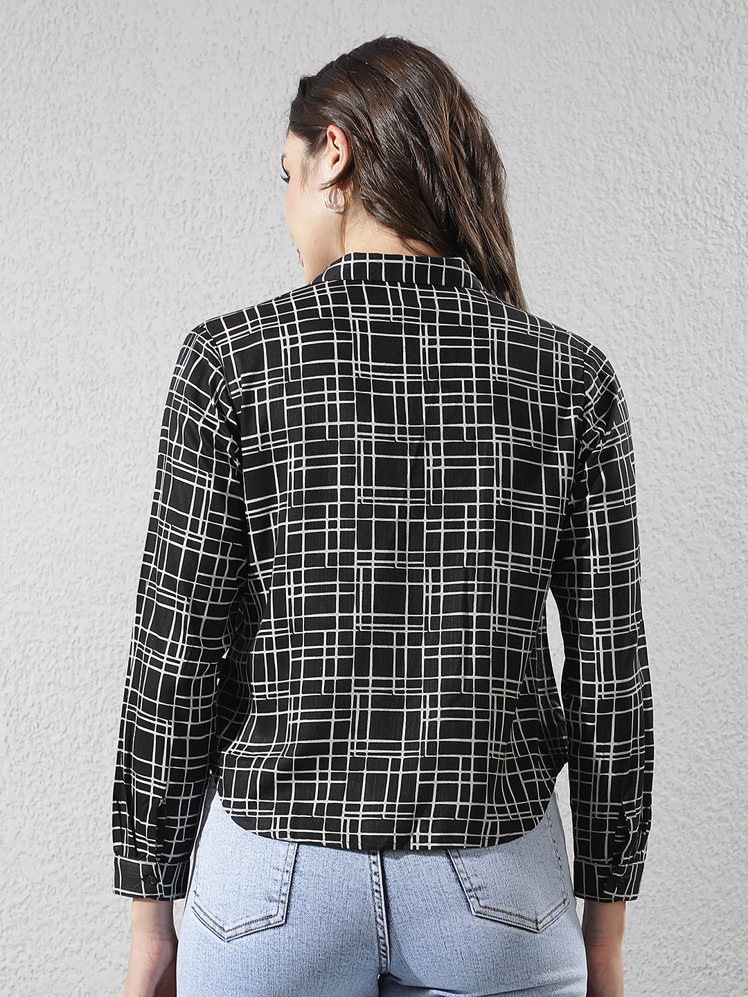 Chic Onyx Black Printed Shirt