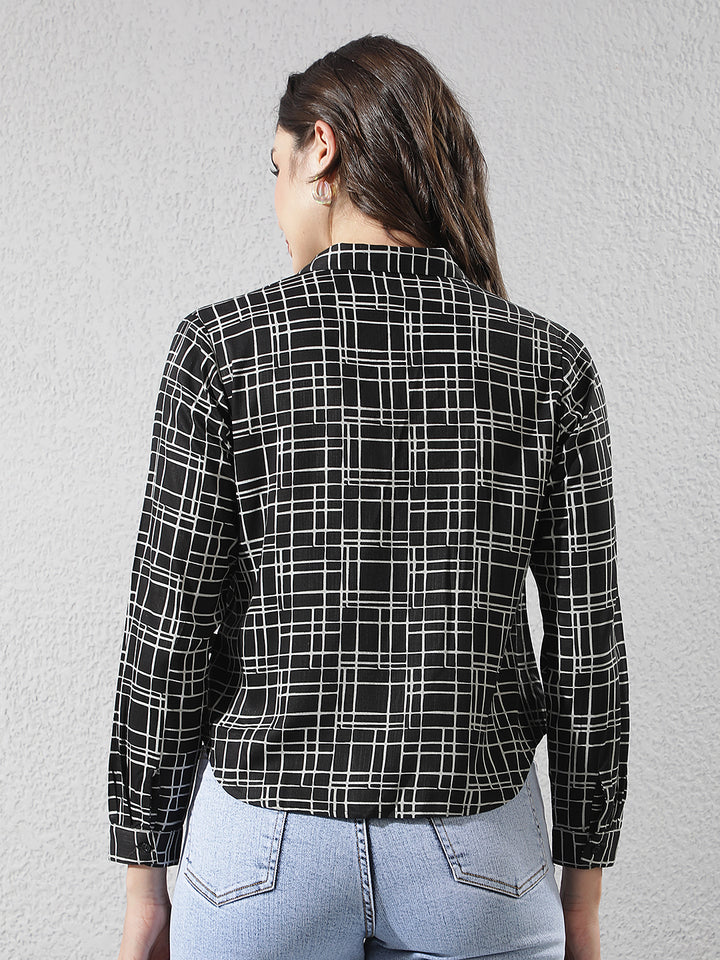 Chic Onyx Black Printed Shirt