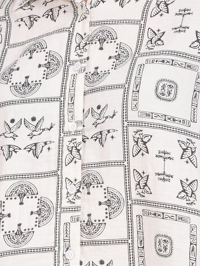 Black Printed 100% Cotton Shirt