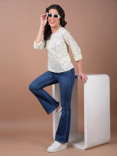 Blue Bootcut Jeans