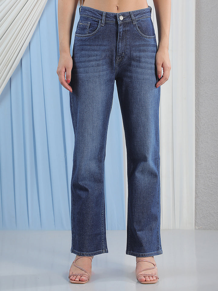 Essential Ocean Blue Straight Jeans