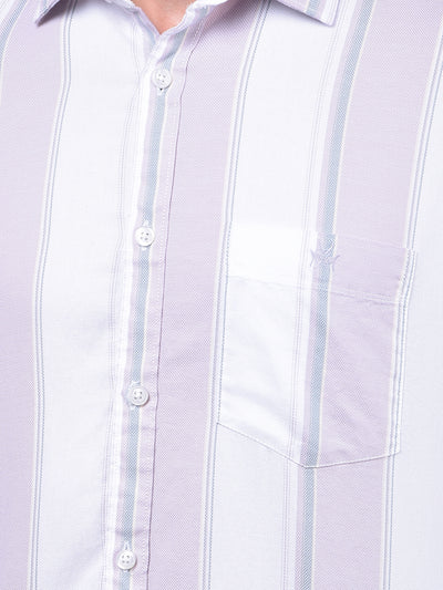 Pink Vertical Stripes 100% Cotton Shirt