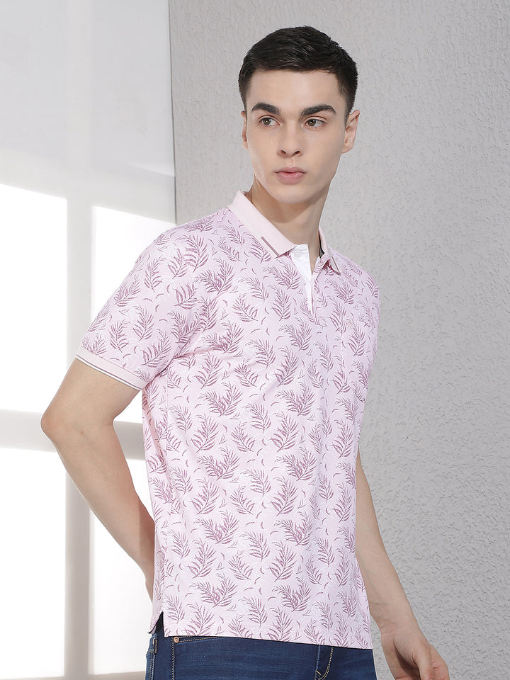 Purple Floral Print T-Shirt