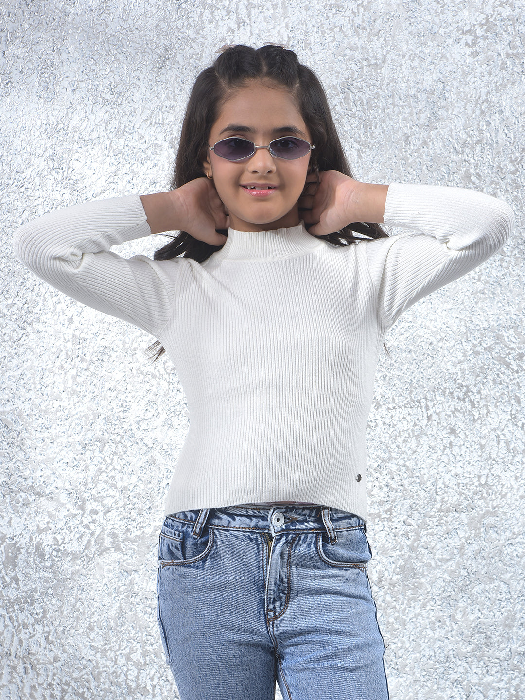 Classic White Knitted Sweater