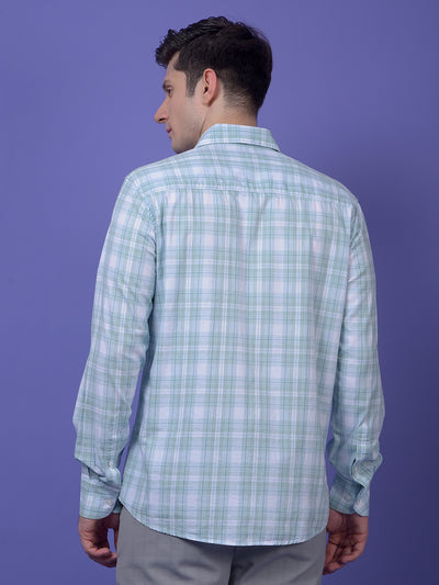Green Checked 100% Cotton Shirt