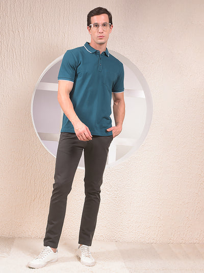 Green Polo Neck T-Shirt