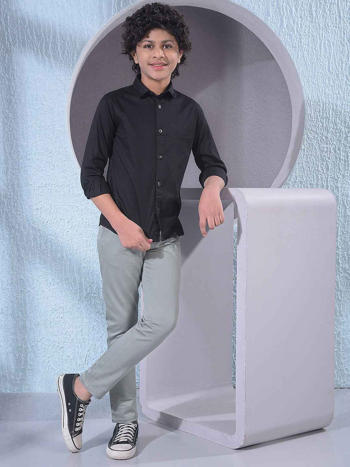 Jet Black Casual Shirt