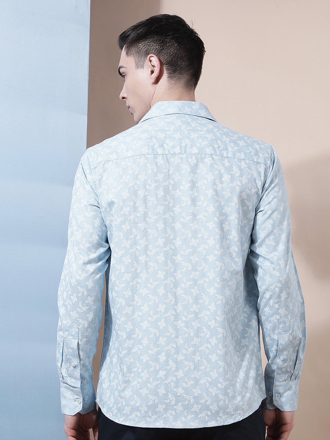 Blue Floral Print Shirt