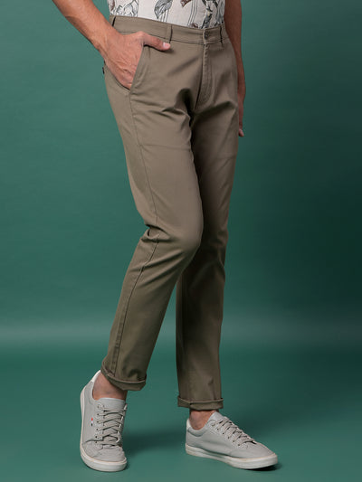 Khaki Printed Trousers