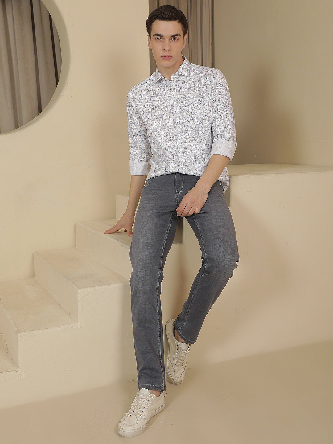 Refined Pacific Blue Printed Shirt