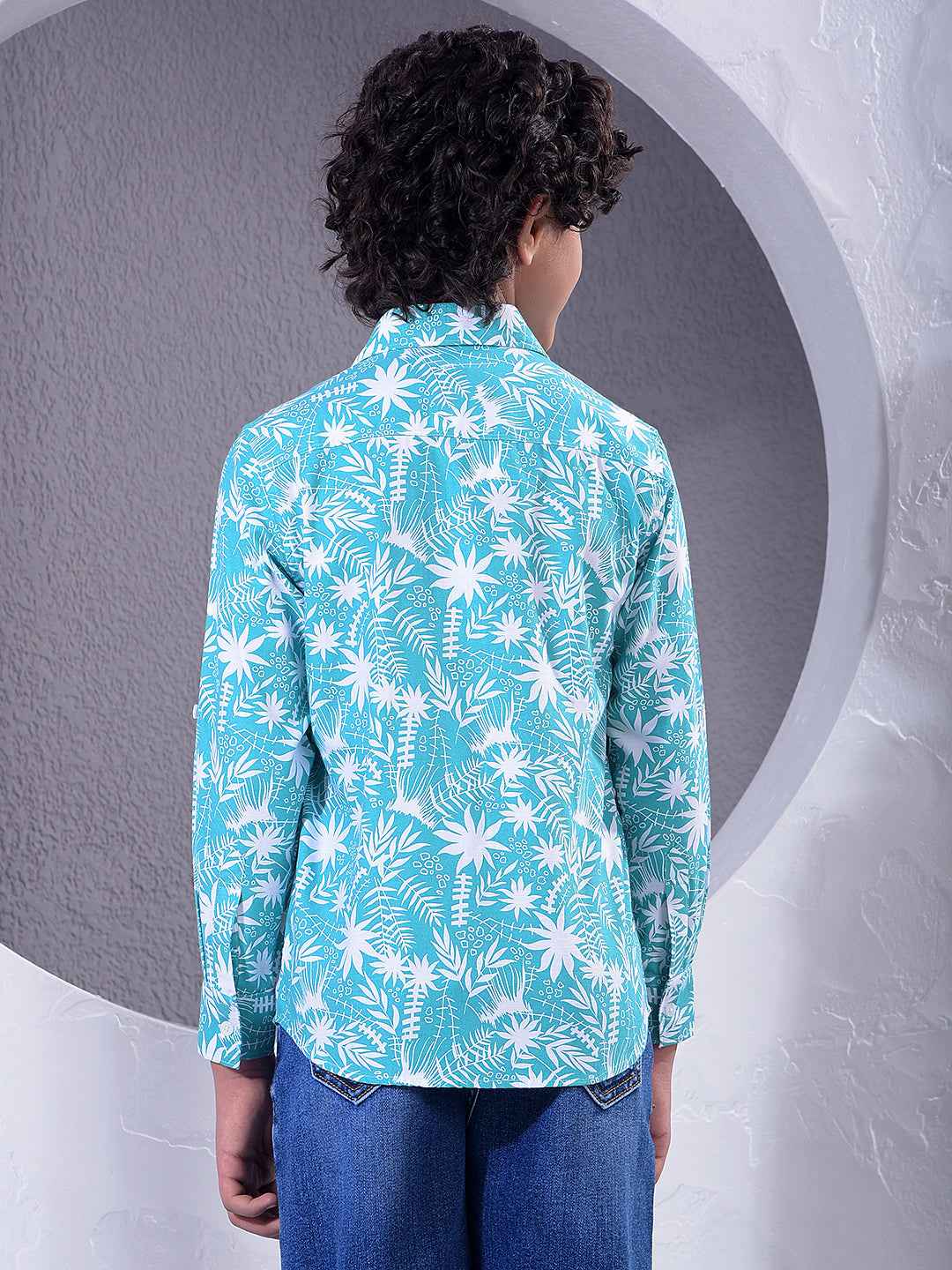 Green Floral Print Shirt