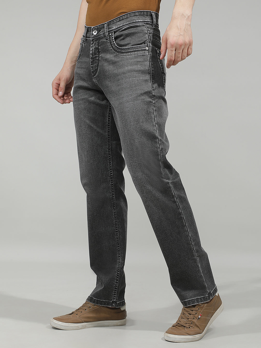 Refined Iron Grey Straight Jeans
