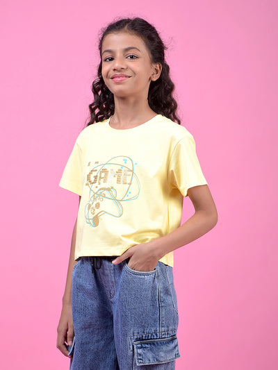 Yellow Graphic Print T-Shirt