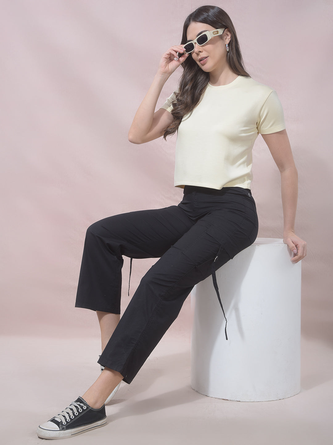 ApexCream Cropped Crew T-Shirt