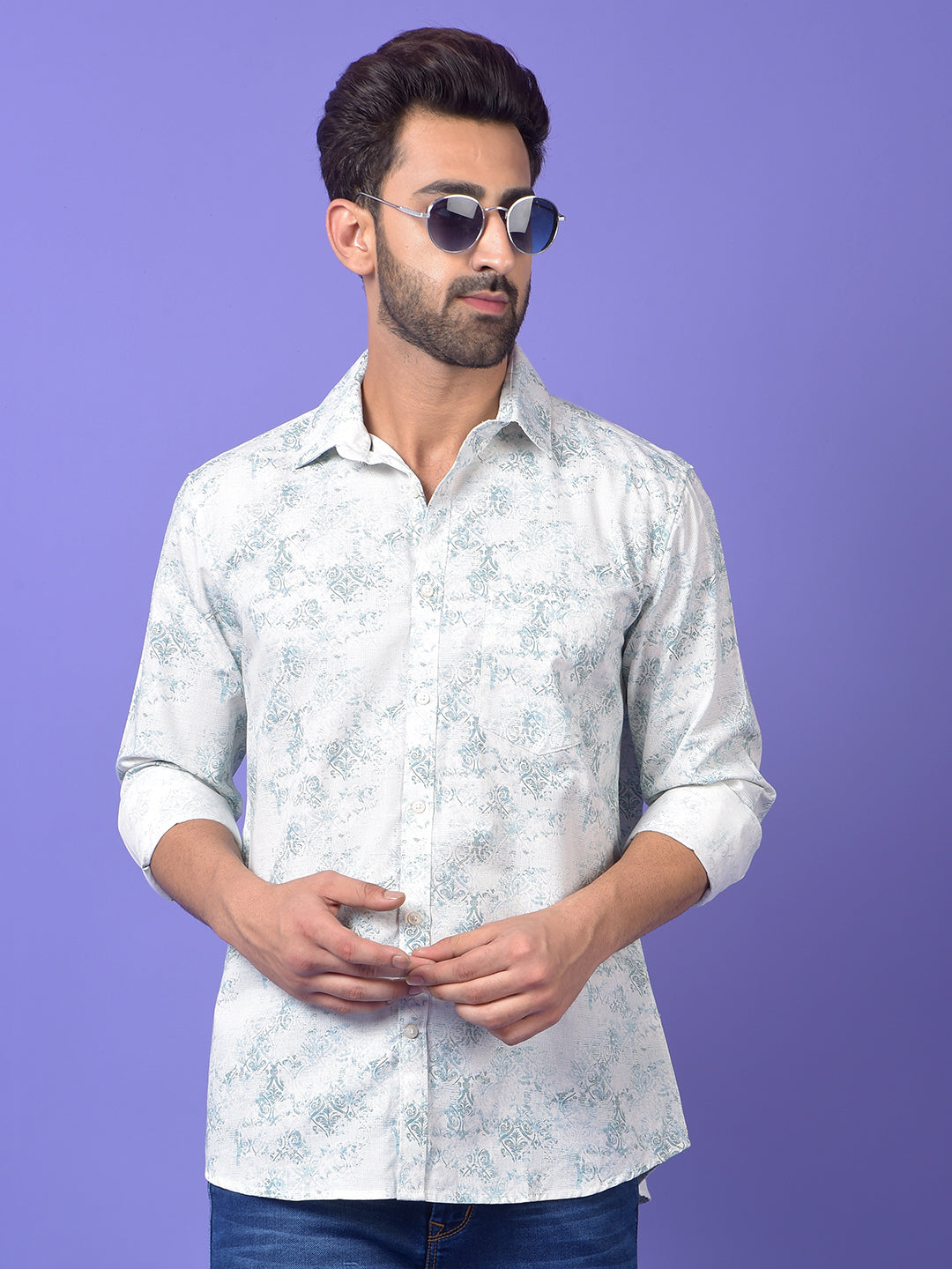 Green Printed Shirt