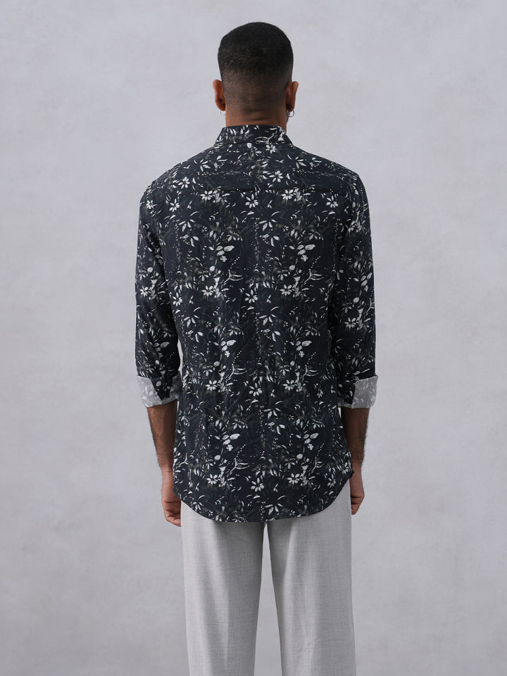 Green Floral Print Shirt