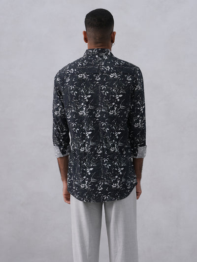 Green Floral Print Shirt