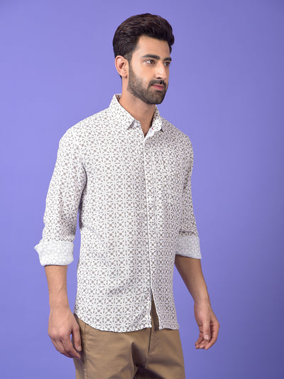 Grey Printed Shirt