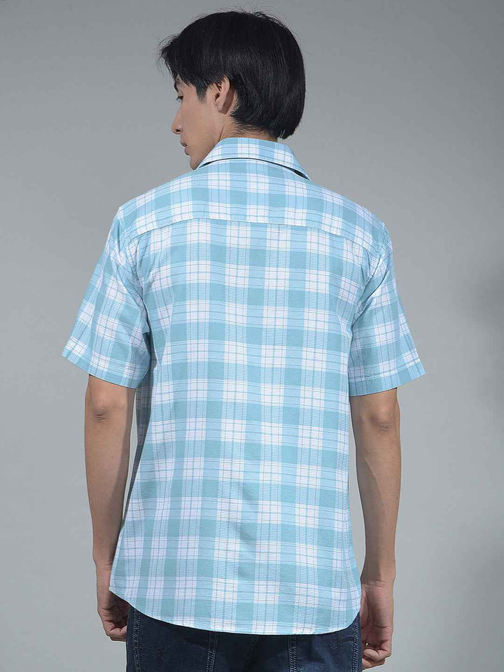 Blue Checked 100% Cotton Shirt