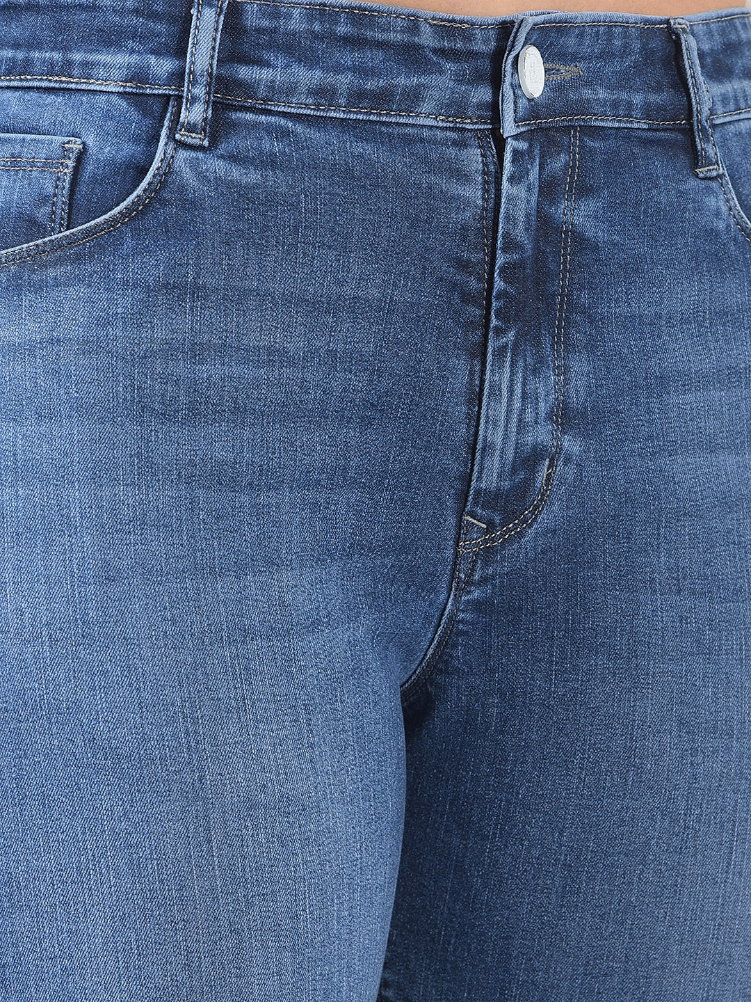 Luxe Azure Blue Straight Jeans