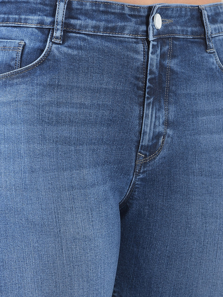 Luxe Azure Blue Straight Jeans