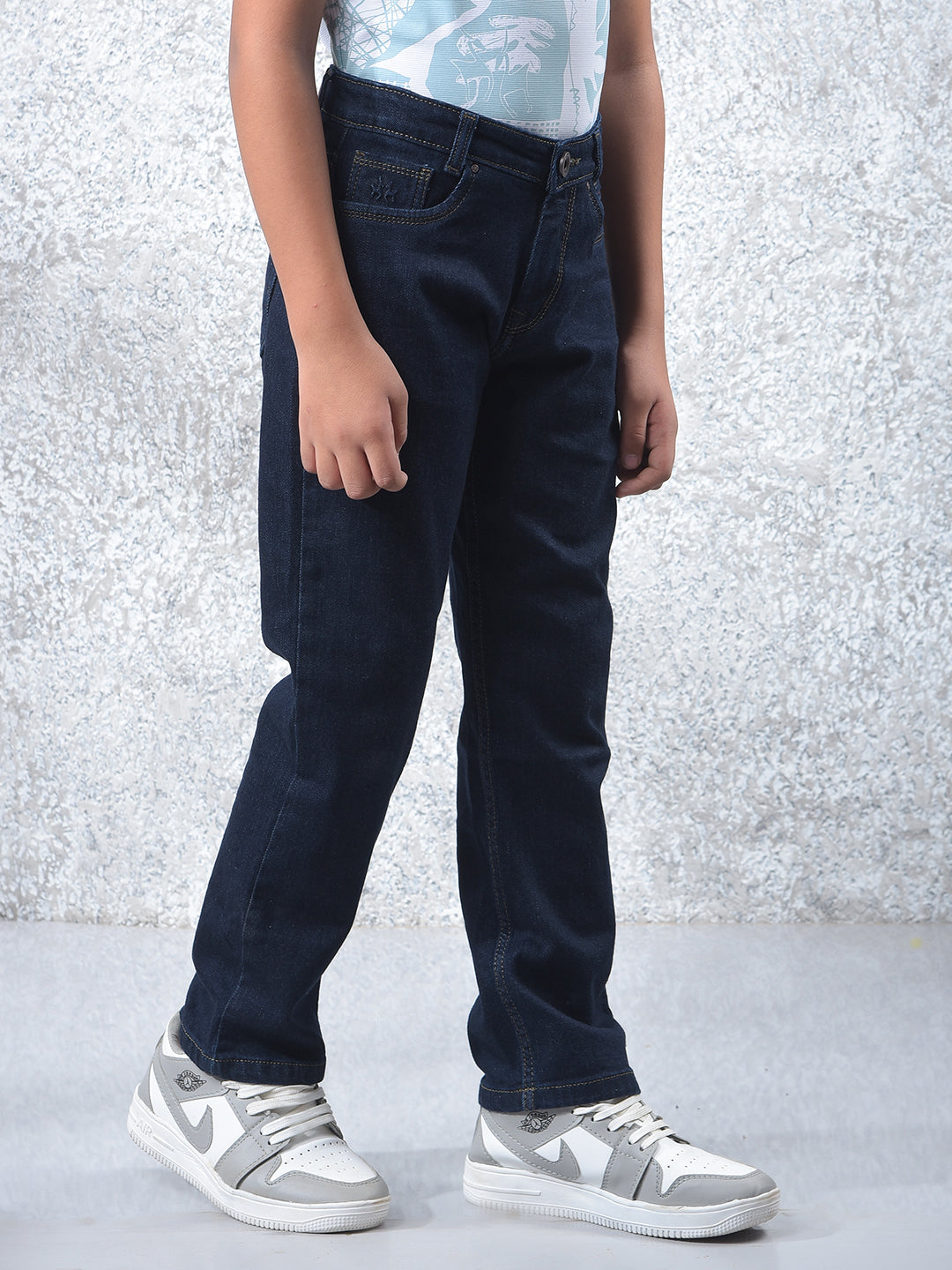 Classy Blue Dark Wash Baggy Jeans
