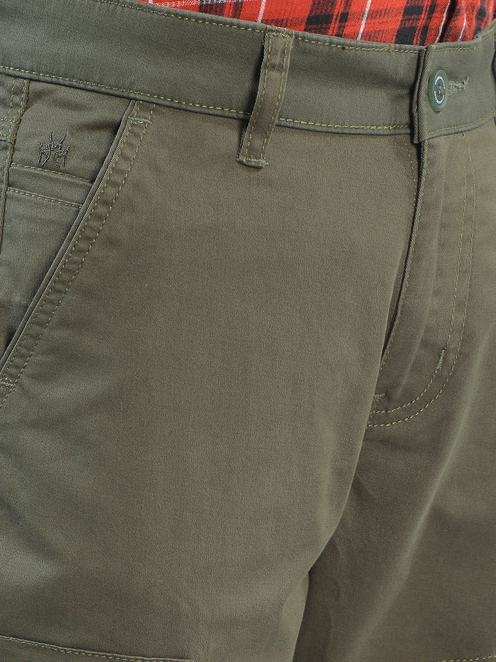 Minimalist Earth Olive Cargo Trousers