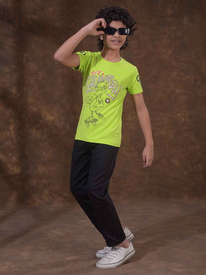 Green Graphic Print T-Shirt