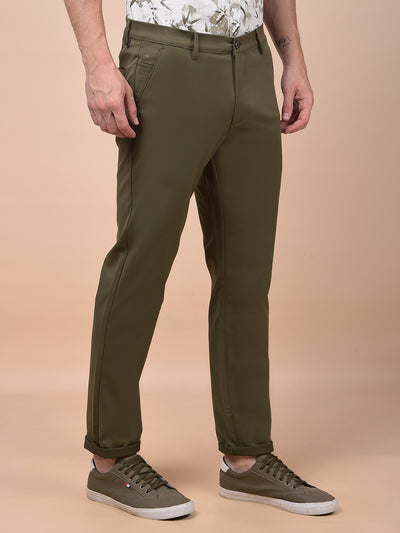 Streamlined Olive Trousers