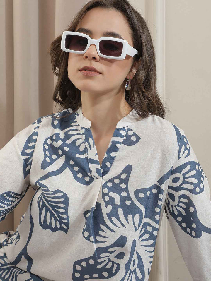 Artistic Floral Printed Top