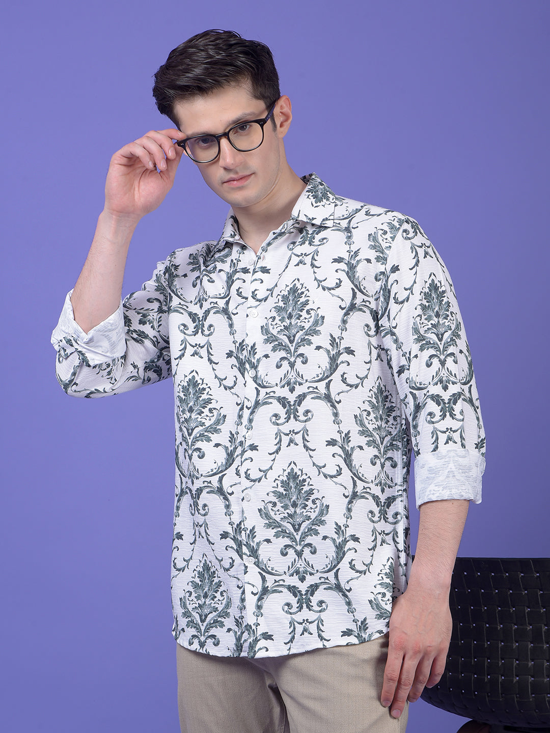 Green Floral Print Shirt