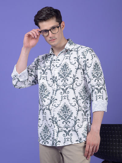Green Floral Print Shirt