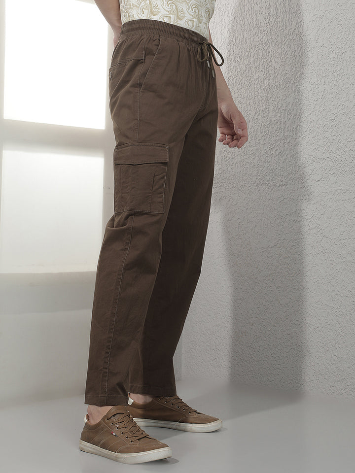 Refined Hazelwood Brown Cargo Trackpants